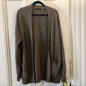 NWOT AllSaints long knit cardigan in brown
